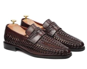 Joseph Abboud Tan Leather Clarence 9.5 Slip on Loafer Joseph Abboud Tan Italian Leather Clarence Collection Size  main image 4