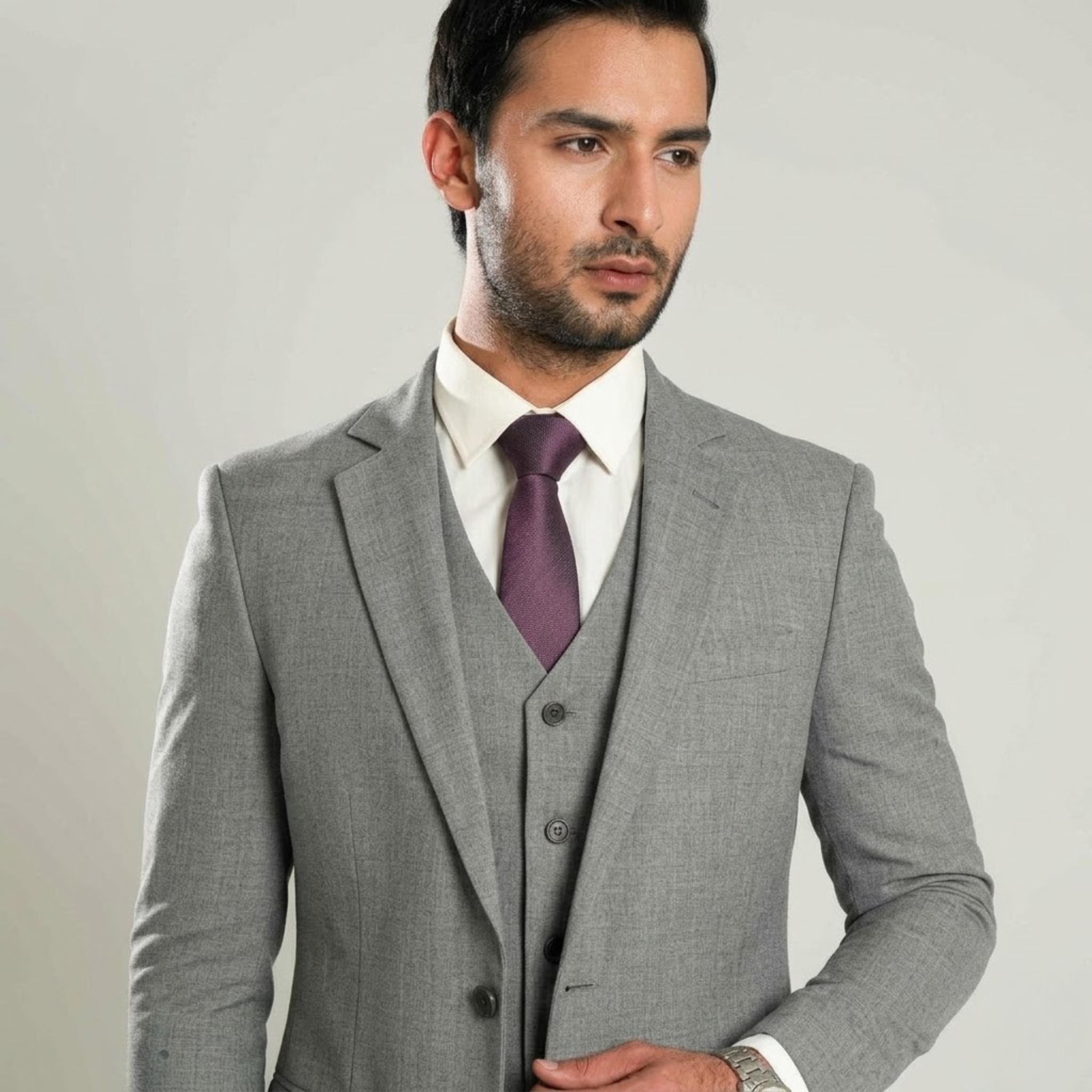 Light Grey Mens Suit Vest and Pants - Etsy
