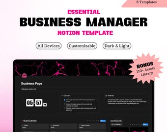 Viktiga mallar för affärschefer | LLC-planerare för frilansare och småföretagare