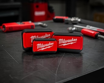 SplitCarry™ Tool Shop Edition (estilo Milwaukee): Estuche magnético para nicotina / Estuche EDC de dos compartimentos / Micro, estándar y XL