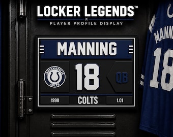 Personalized Indianapolis Colts Player Display | Custom Football Fan Man Cave Decor