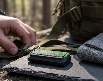 SplitCarry™ Open – Portabolsitas de nicotina magnético / Estuche de bolsillo con doble compartimento / Soporte EDC con tapa deslizante