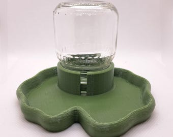 Lilypad Self Water Dispenser with Baby Food Jar