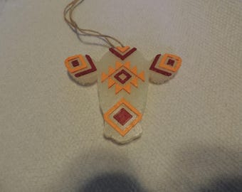 Cow Aztec car freshie-Snuggle scented