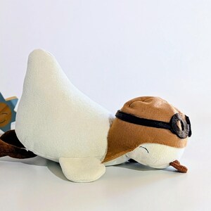 Aviator goose for cuddling, handmade plush toy  - baby shower gifts