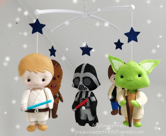 star wars crib mobile music