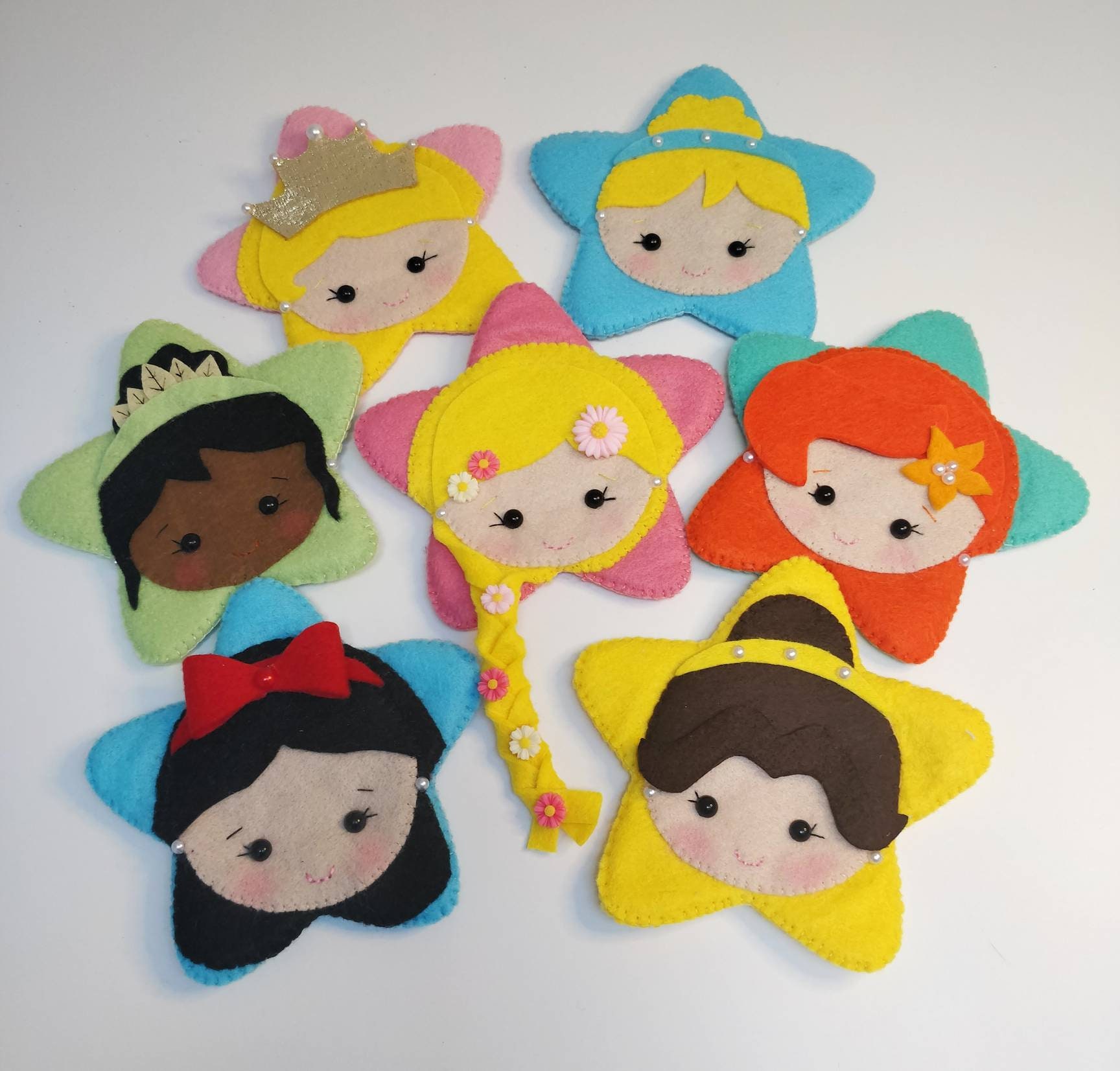 Vendu Par Un, Princesses Ornements Étoiles de Noël, Aurora, Ariel, Belle, Blanche-Neige, Cendrillon,