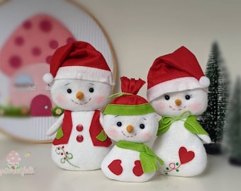 Snowman Family ornament/ famille bonhomne de neige / decoration de Noël/ Christmas ornaments / Christmas tree