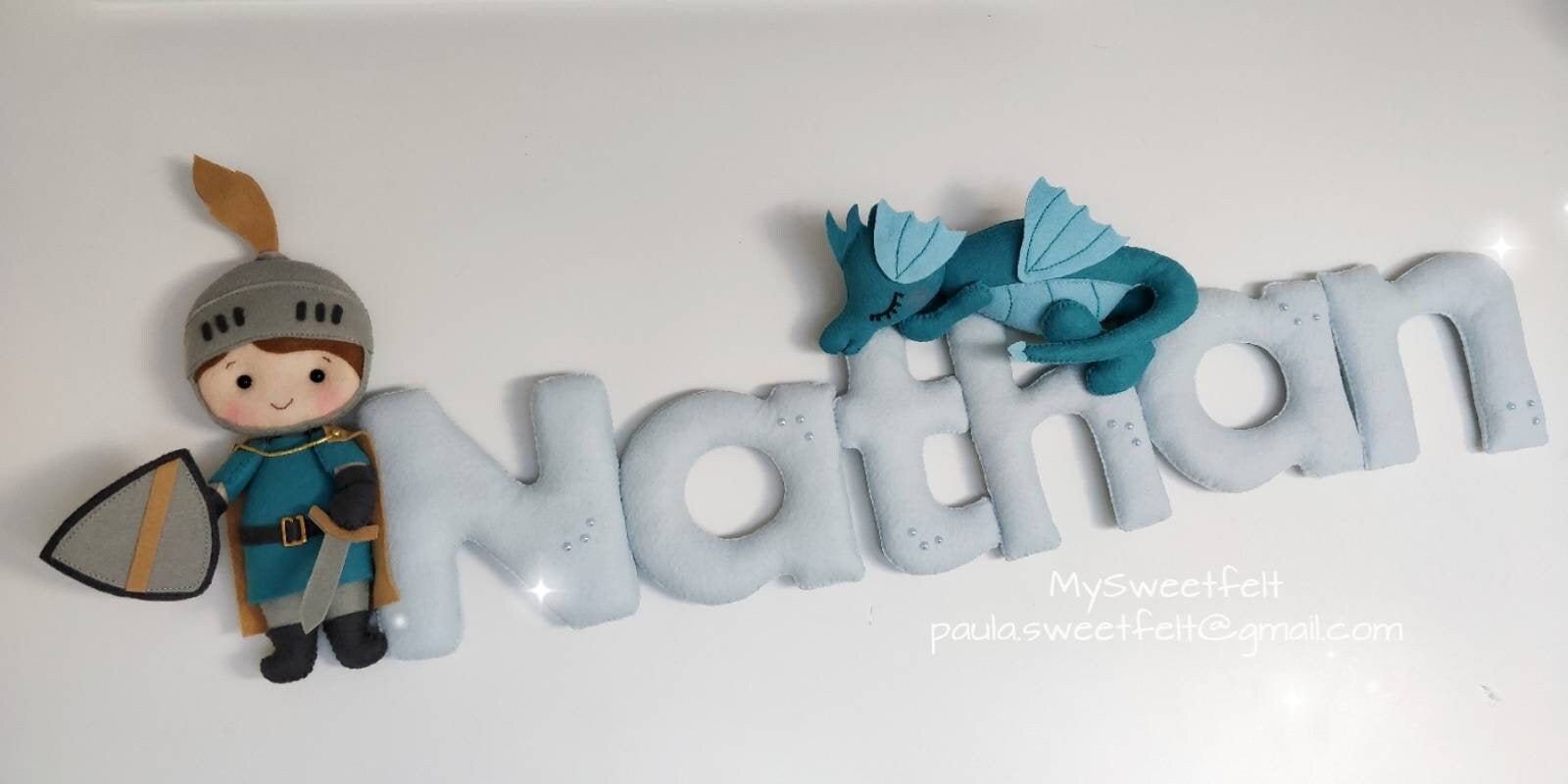 Plaque de Porte Le Chevalier et Le Dragon