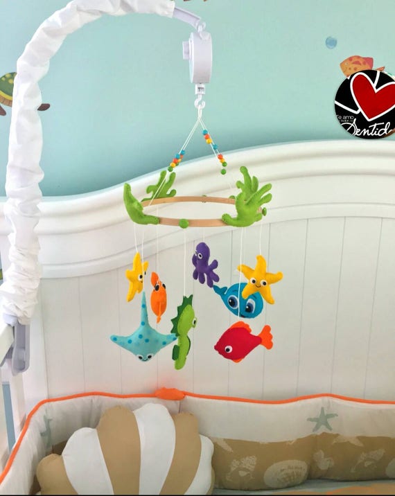 Under The Sea Hanging Crib Mobile Baby Mobile Ceiling Mobile Crib Mobile Nursery Decor Sea Animals Mobile Whale Crabe