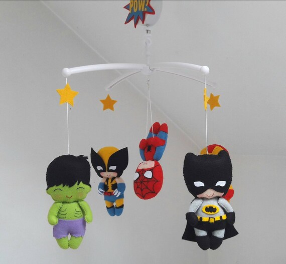 superhero crib mobile