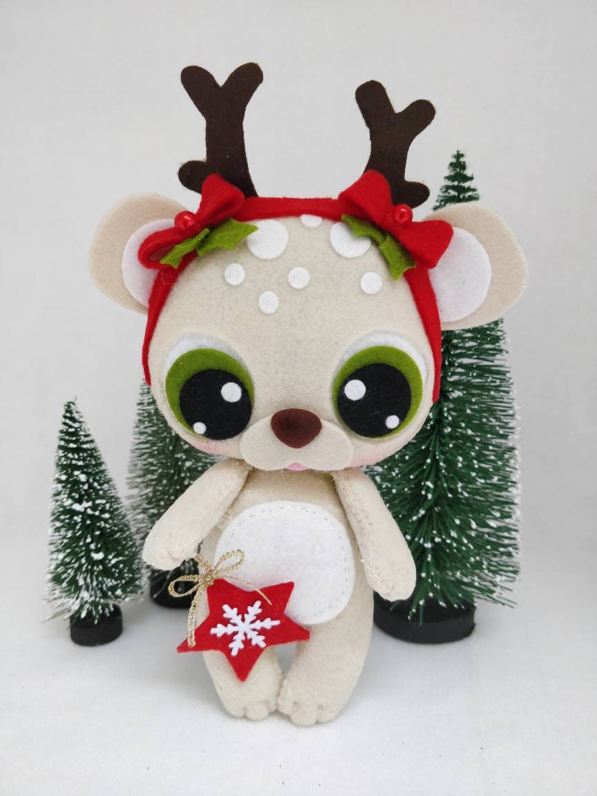 Ornement de Feutre d'ours Polaire, Décorations Feutre, Ornements d'arbre Noël,