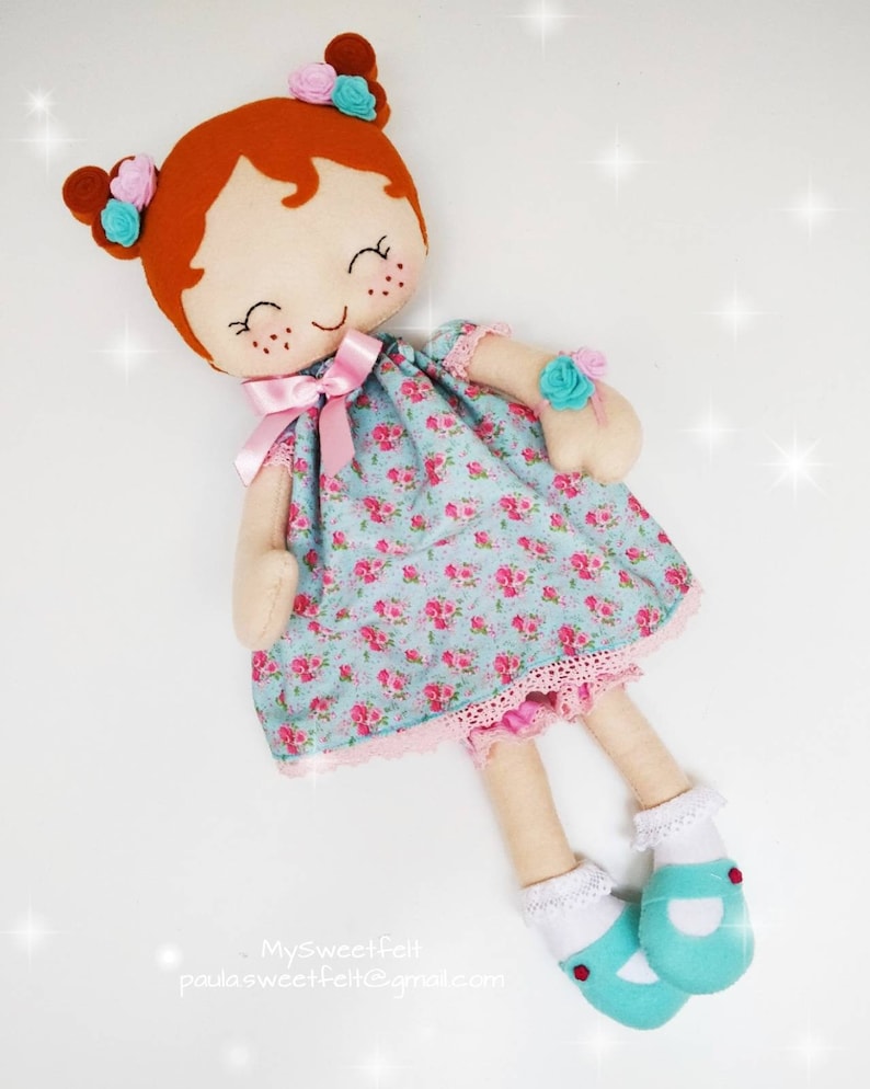 Sweet Doll PDF pattern, felt doll pdf patterns, diy pdf pattern, instant download pdf pattern, doll pattern, image 4