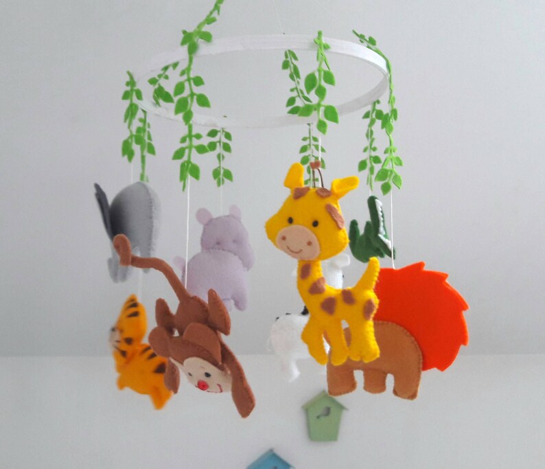Safari hanging crib mobile / Wild animals baby mobile / Jungle Etsy