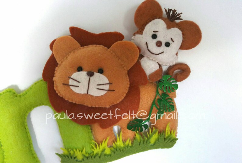 Cute safari sign door hanger name banner