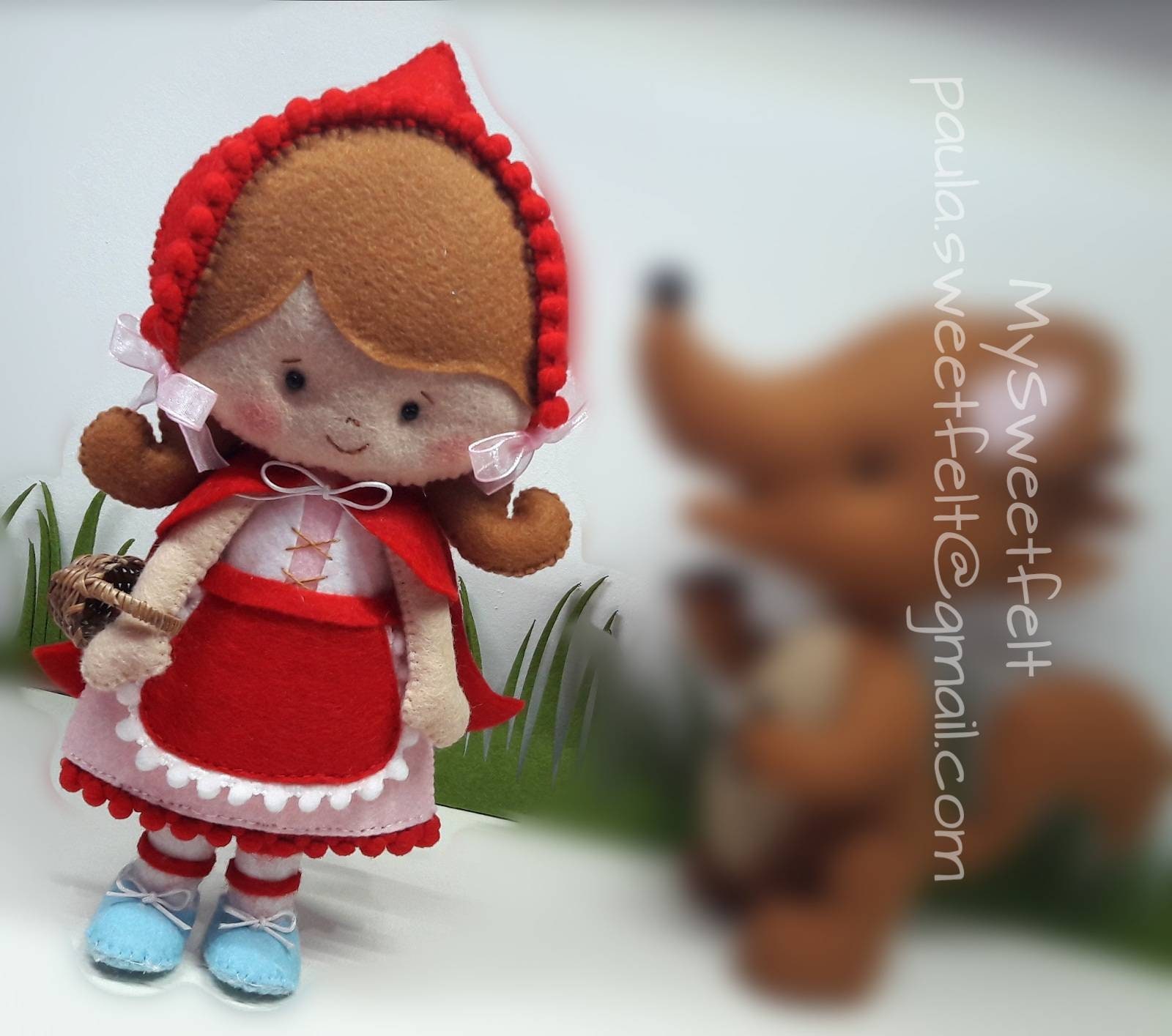 手作りの赤ずきんフェルト人形：子供部屋の装飾ギフト - Etsy 日本