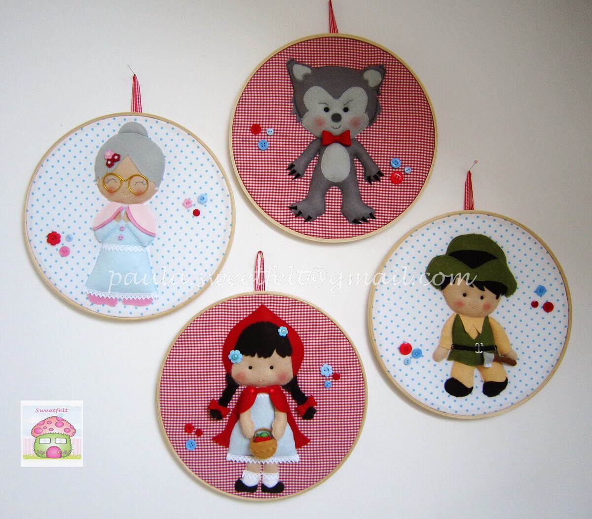 Cadres Qui Racontent Des Histoires - Le Chaperon Rouge Décoration Murale Décor de Crèche Fête Grand 