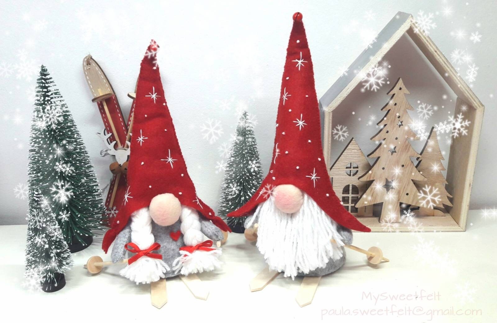 Couple de Gnomes Noël/Décoration Nordique /