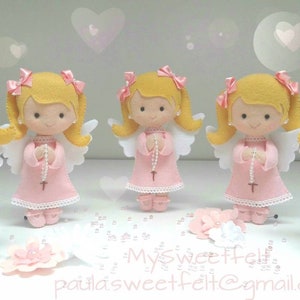 Little angel girl / blonde angel / baptism gift / baptism favors / christening favor/ angel / girl baptism gifts / 1st Communion favors