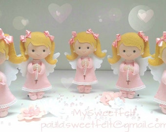 Little angel girl / blonde angel / baptism gift / baptism favors / christening favor/ angel / girl baptism gifts / 1st Communion favors