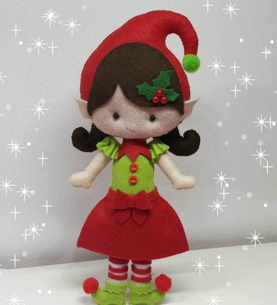 Cute Little Elf Girl for Christmas Décoration / X'mas Tree Ornament / Elfes  / Girl Elf / Christmas / Noël / Decoration Noël / Lutin/ Fille 