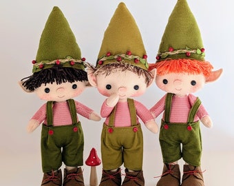 PDF MUSTER für Filz Weihnachtself Puppen, diy, Filzpuppe, diy Filz Ornamente, Sofort-Download PDF Muster, Weihnachtsfilzmuster