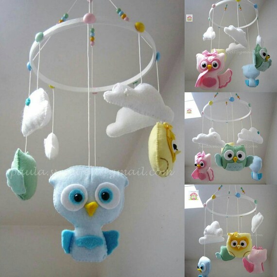 Ready To Go Sweet Owls Crib Mobile Ceiling Mobile Hanging Mobile Nursery Decor Owls