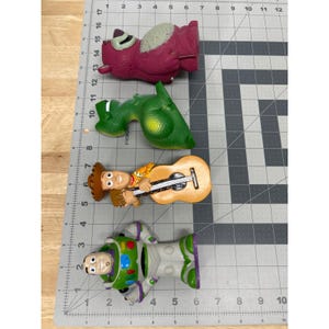 Vintage Disney Pixar Toy Story Bath Toys Buzz Woody Rex Lotso Figures Set of 4 image 5