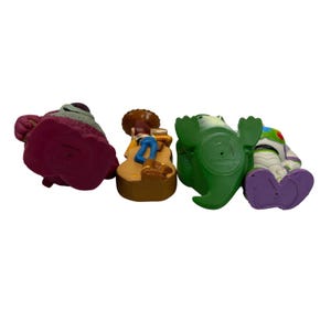 Vintage Disney Pixar Toy Story Bath Toys Buzz Woody Rex Lotso Figures Set of 4 image 3