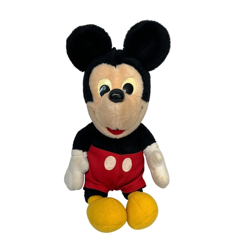 Vintage 80s Playskool Mickey Mouse Red Pants Mickey 16" Plush Toy Bild 1