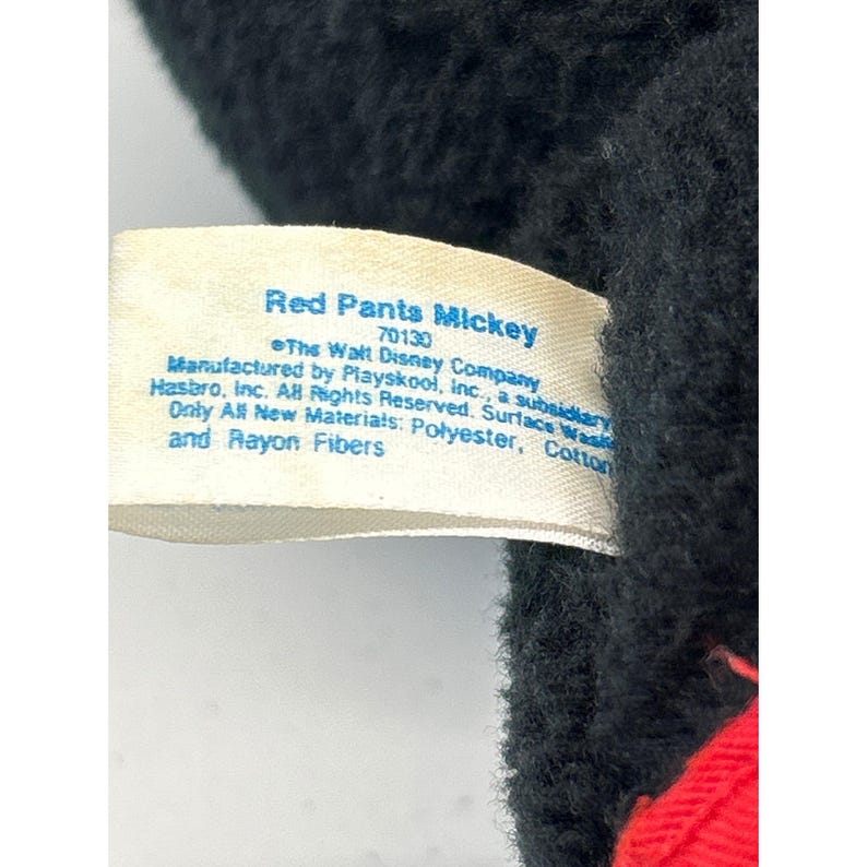 Vintage 80s Playskool Mickey Mouse Red Pants Mickey 16" Plush Toy Bild 5
