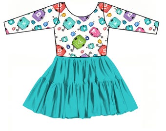 Princess Skyline Dreams" Long Sleeves Tulle Twirlie (Pre-Order)