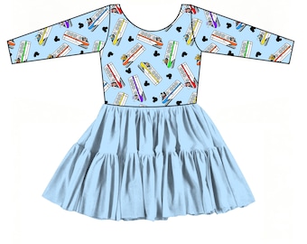 Monorail Magic" Long Sleeves Tulle Twirlie (Pre-Order)