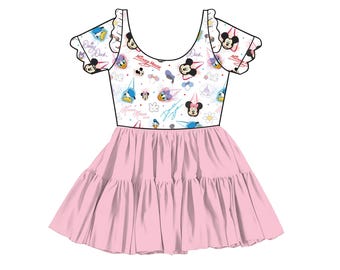 Sensational Sig's" Scalloped Short Sleeve Tulle Twirlie (Pre-Order)