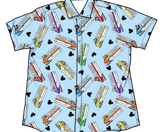 Monorail Magic"Performance Button Down Dri-Fit shirt (Pre-Order)