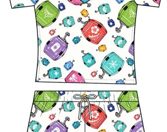NEW "Princess Skyline Dreams" - 2 Pc NEW Short Sleeve Sleepie Set (Pre-Order)