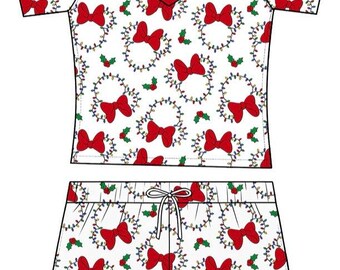 NEW "Holly Jolly Magic" - 2 Pc NEW Short Sleeve Sleepie Set (Pre-Order)