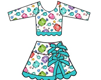Princess Skyline Dreams" Long Sleeve Tutu Set (Pre-Order)