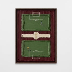 Hand Painted FIFA World Cup Inspired Textured Football Wall Art, 3D Impasto Soccer Painting, Sports Canvas Artwork | Football Lover gift