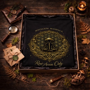 Root Access Only T-Shirt, Mycology Mushroom Tee, Cottagecore Forestcore Graphic Shirt, Unisex