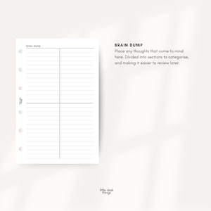 Minimal Planner Insert Bundle A7 Pocket Daily Weekly Monthly Bundle Pocket Ring Insert Filofax Pocket 4 Pages Printable Undated PDF image 7