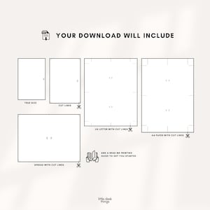 Minimal Planner Insert Bundle A7 Pocket Daily Weekly Monthly Bundle Pocket Ring Insert Filofax Pocket 4 Pages Printable Undated PDF image 9
