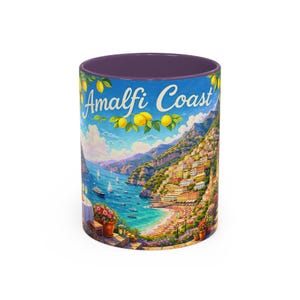 Amalfi Coast Lemon Seaside Scene | Accent Coffee Mug 画像 6