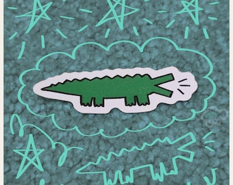 Keith Haring-style Paper Gator Stickers