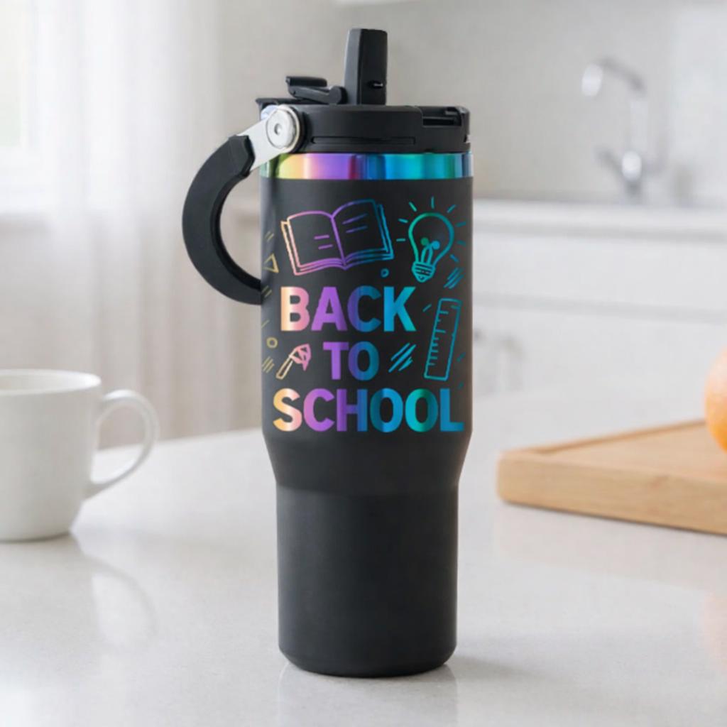 Personalized 30 oz Stainless Steel Tumbler with Handle