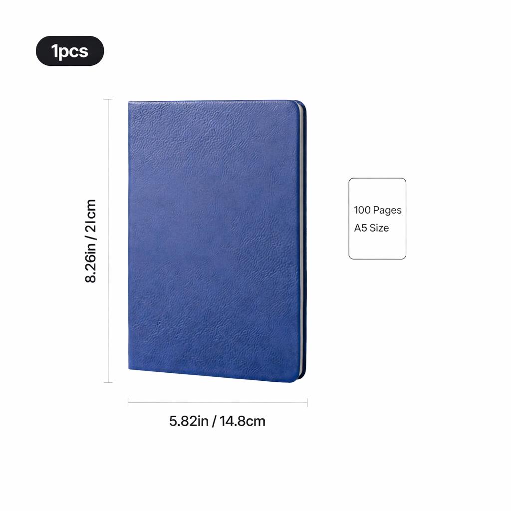 Personalized A5 PU Leather Notebook – Pale Pink to Gold