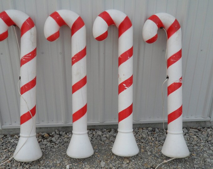 Reserved for Stephanie Vintage Candy Cane Blow Molds 2 Retro Etsy