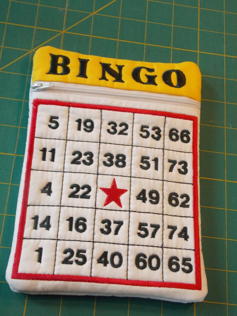Bingo Card Zippered Pouch