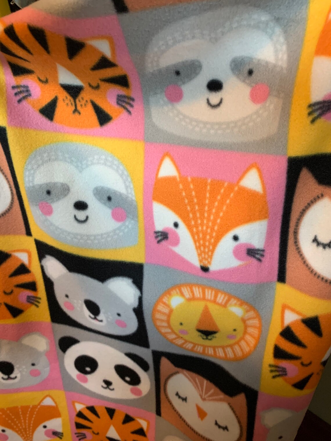 Fleece blanket fleece throw Animal fleece blanket with Etsy