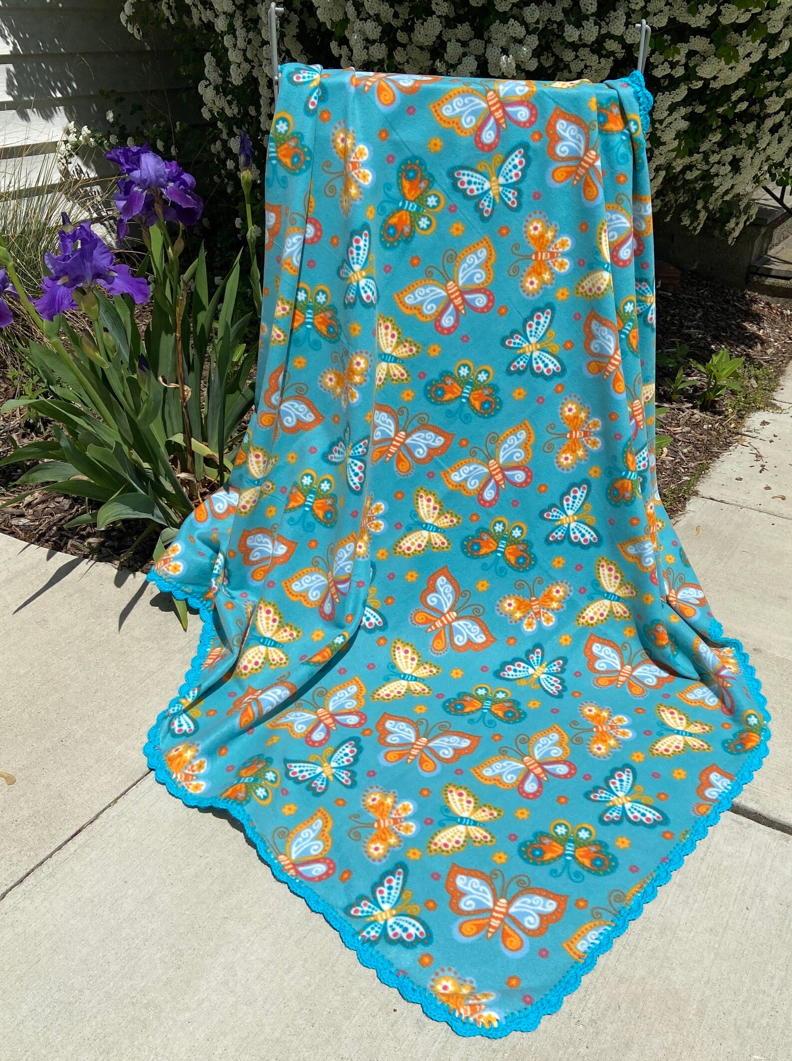 Butterflies Fleece blanket fleece throw fleece blanket with Etsy